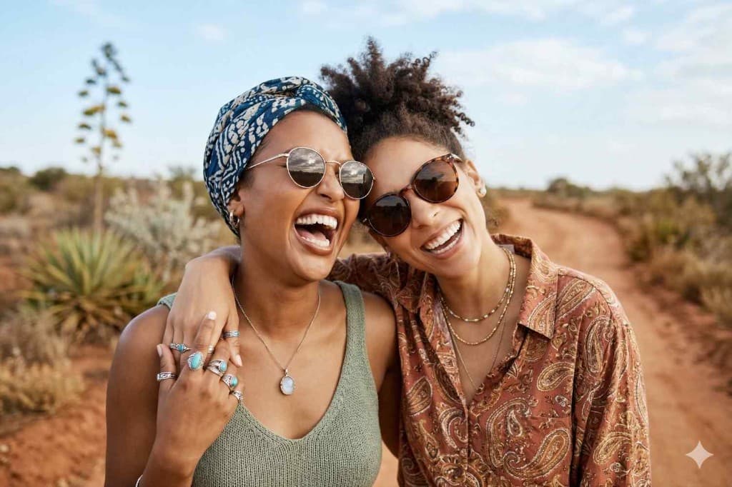 Friends Laughing